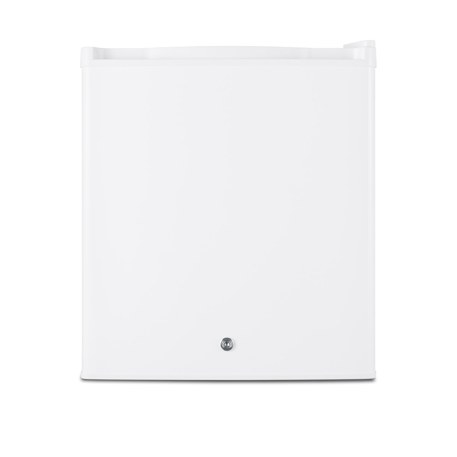 Commercially approved compact all-refrigerator in white with digital thermostat